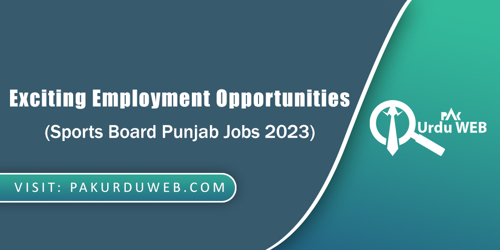 Sports Board Punjab Jobs 2023