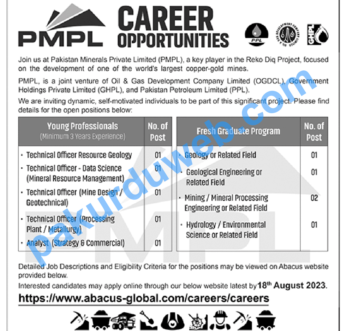 🏢 Private Jobs - Pakistan Minerals Private Limited (PMPL) Career Opportunities 2023 🏢