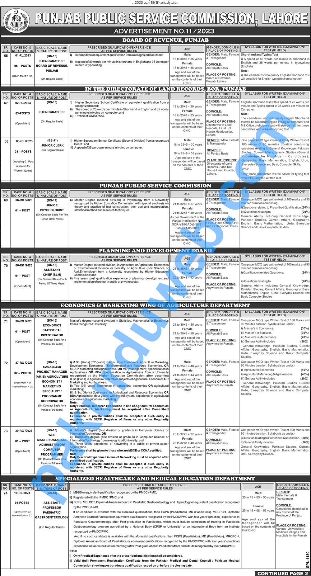 🌟 PPSC Jobs, Opportunities with Punjab Public Service Commission (PPSC) - 2023 🌟
